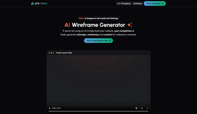 AI Website Generator » SiteForge