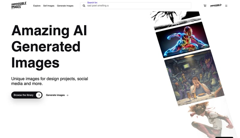 AI-Generated Stock Image Library and AI Image Generator
