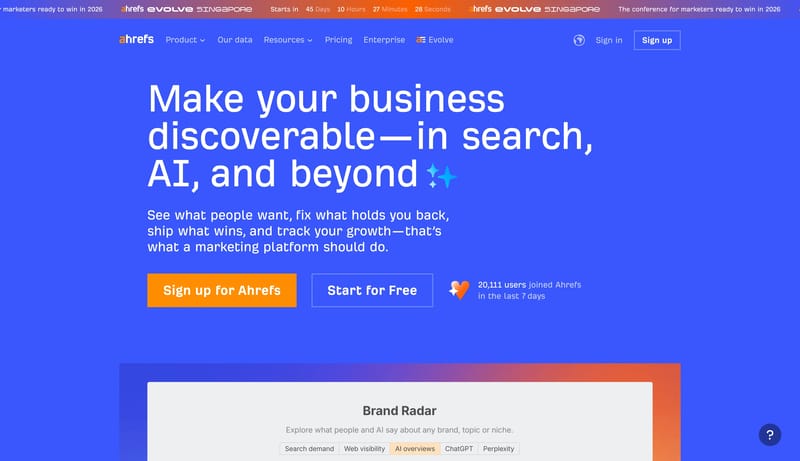 Ahrefs—AI Marketing Platform Powered by Big Data