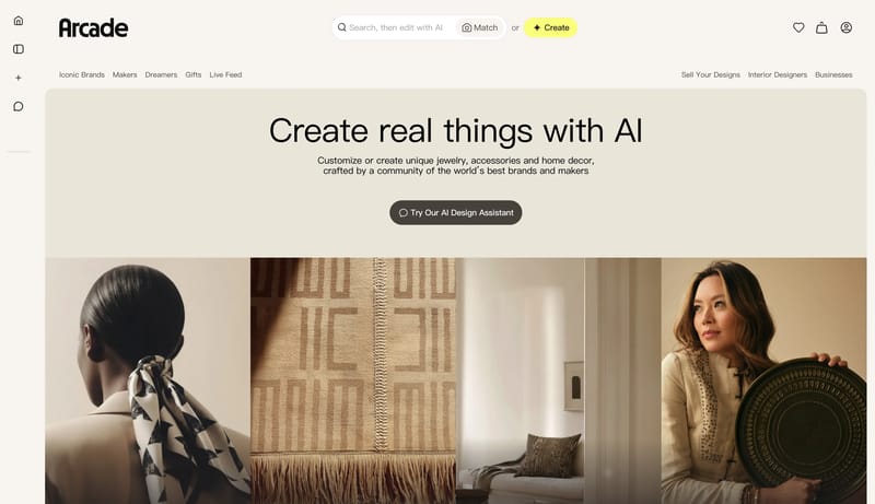 Arcade AI: Design Unique Products with AI and Artisans