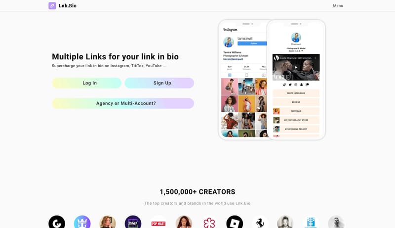 Lnk.Bio - Supercharge your Link in Bio on Instagram, TikTok, YouTube ...