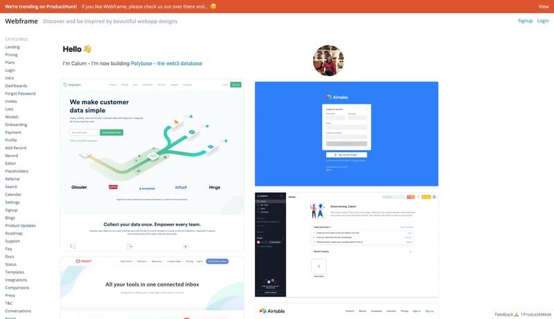 Beautiful web app screenshots | Webframe