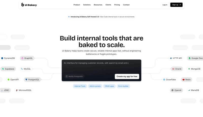 Build internal tools faster than ever | UI Bakery