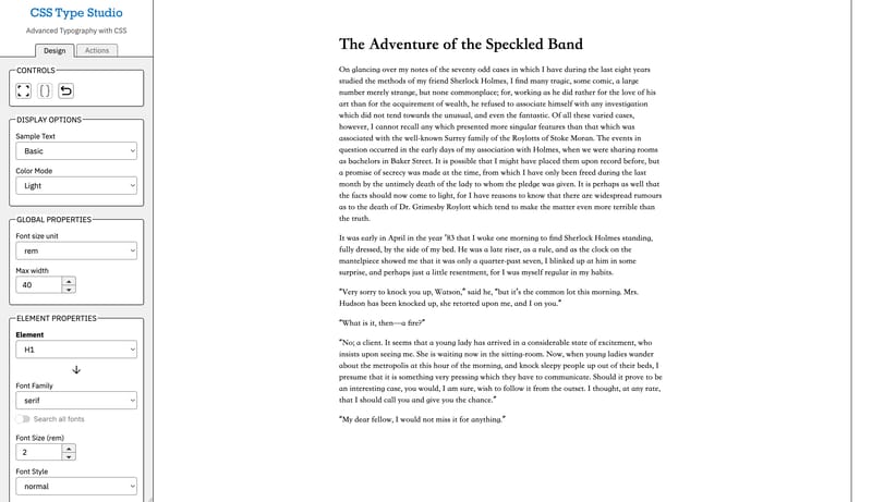 CSS Type Studio: Advanced Typography with CSS