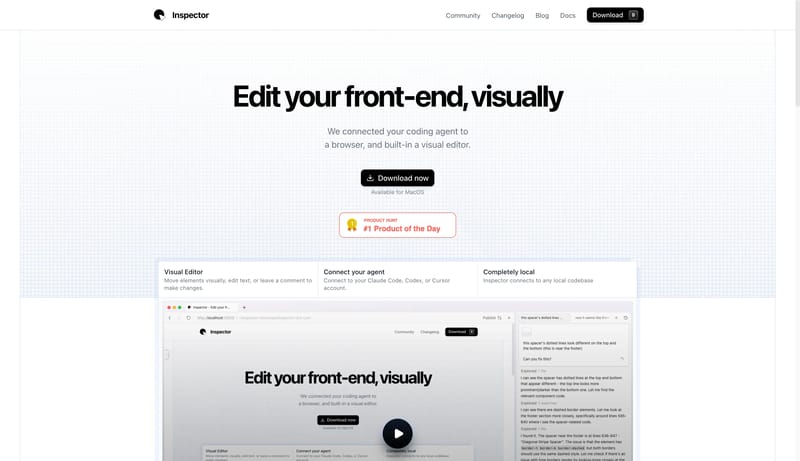 Inspector - Edit your front-end, visually