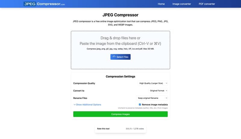 JPEG Compressor - Compress JPEG Images Online for Free