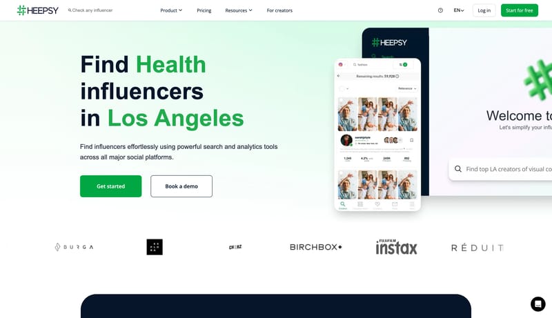 Find Influencers Easily and Promote Your Brand | Heepsy