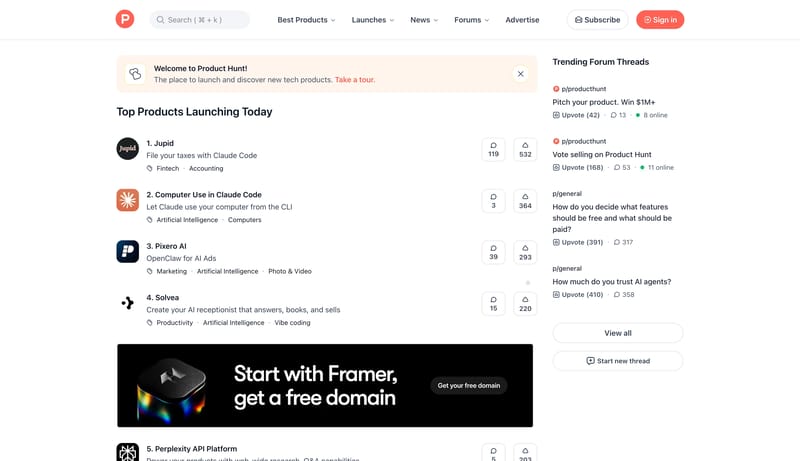 Product Hunt – The best new products in tech.