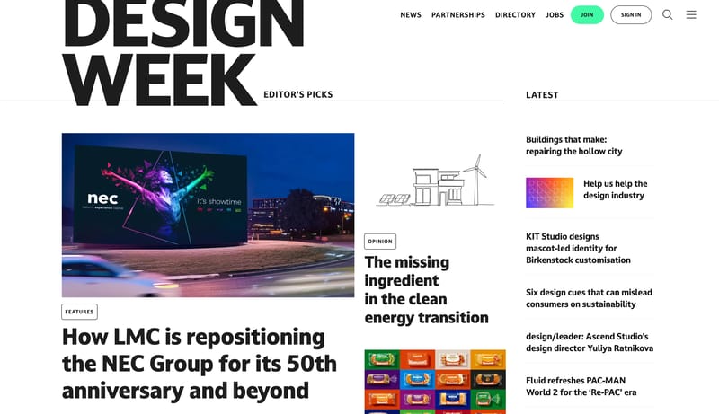 Design Week – the UK’s first design magazine.