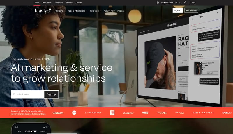 Klaviyo: AI Email Marketing & SMS | B2C CRM