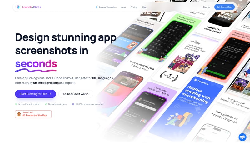 Launch Shots - Create Stunning App/Play Store Screenshots