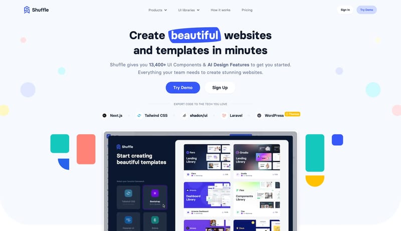 Shuffle — Build Websites Faster with an AI Visual Editor