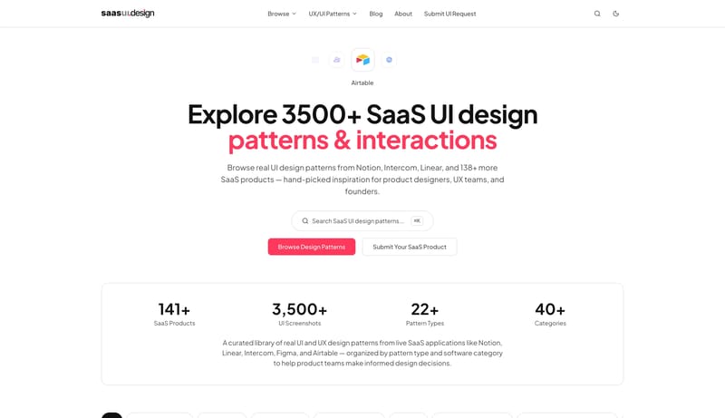 SaaS UI UX Interface Design Patterns — Best Product Design Library
