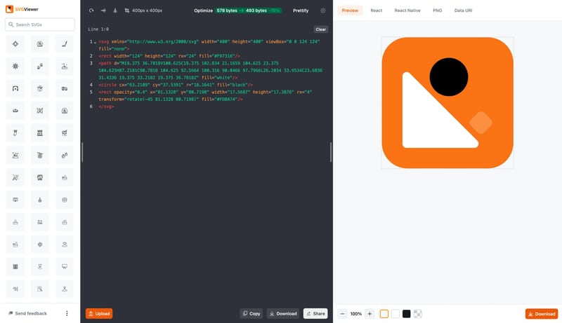 SVG Viewer - View, edit, and optimize SVGs