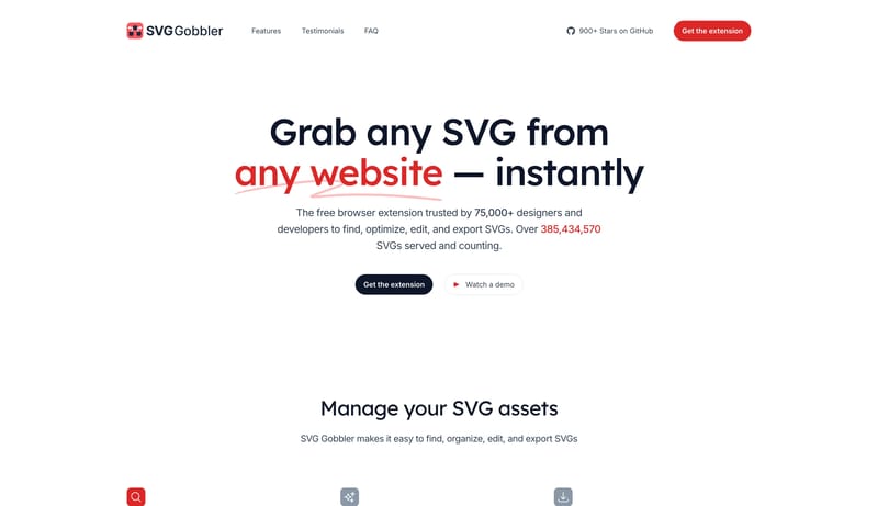 SVG Gobbler — Free SVG Browser Extension for Chrome & Firefox