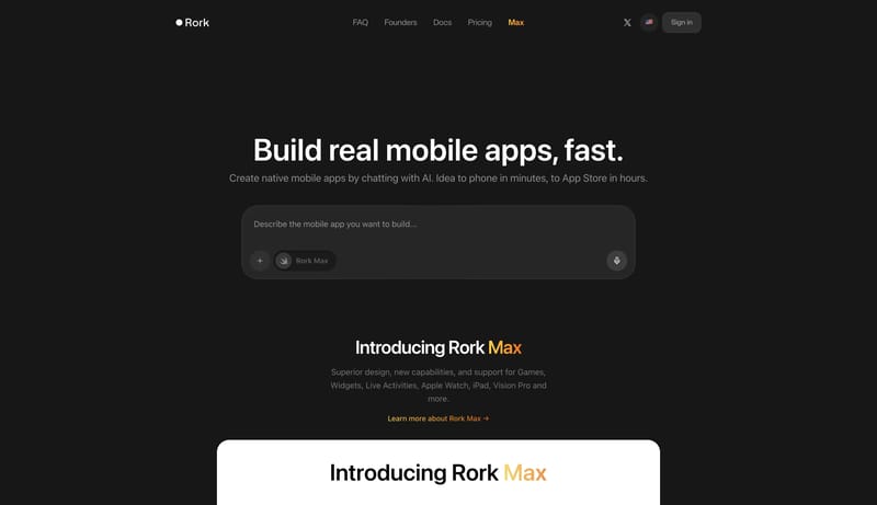 Rork — create a mobile app using AI in minutes