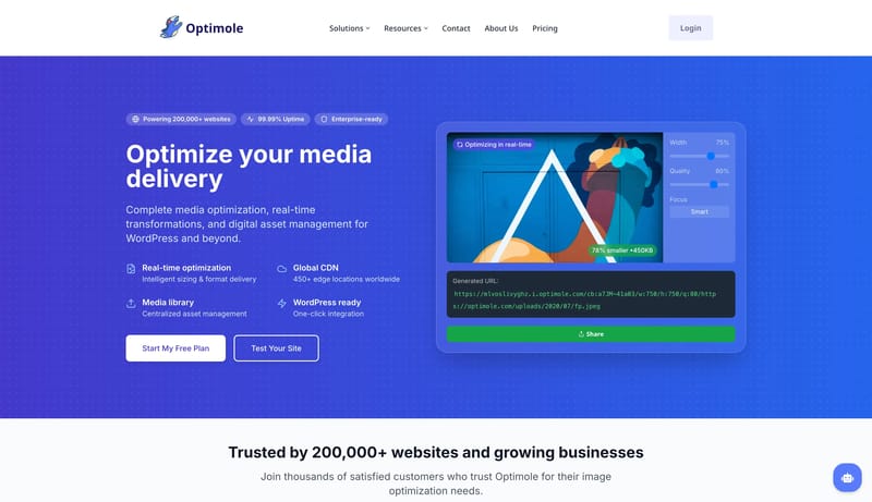 Real-time Image Processing and Image CDN for WordPress - Optimole
