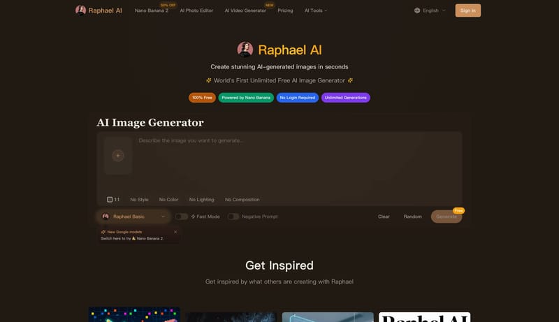 Raphael AI - Free Unlimited AI Image Generator