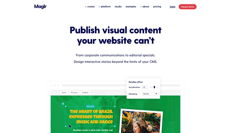 Publish visual content your website can't - Maglr