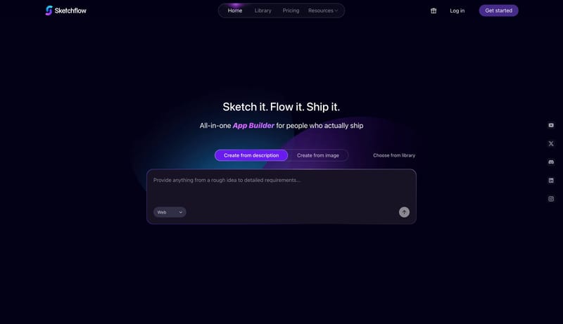 Sketchflow.ai: AI Web App Generator | No Code, Only Ideas