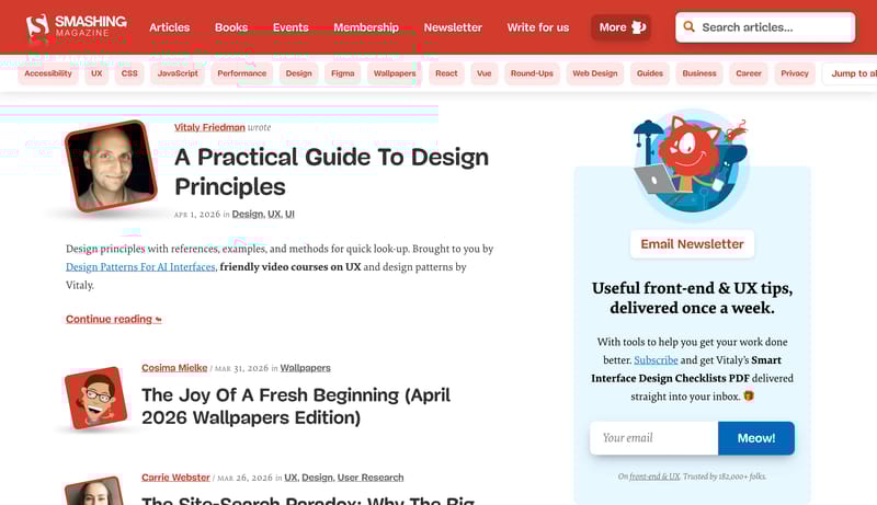 Smashing Magazine — For Web Designers And Developers