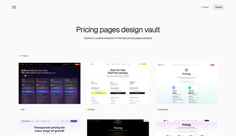 Pricing Pages — A Curated Gallery of Pricing Page Designs