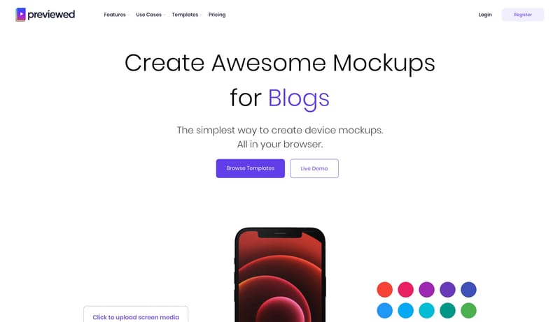 Previewed - Free mockup generator for your app