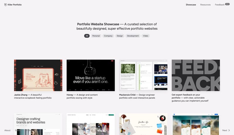 Portfolio Website Showcase | Killer Portfolio