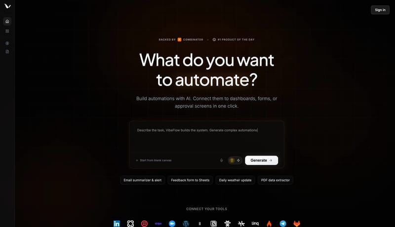 VibeFlow - AI Full-Stack App Builder with Visual Backends