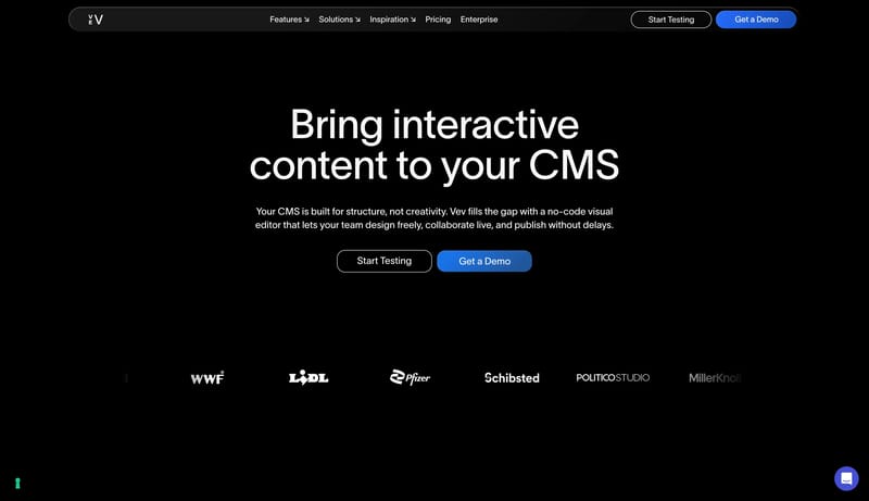 Vev | No-code tool for interactive content