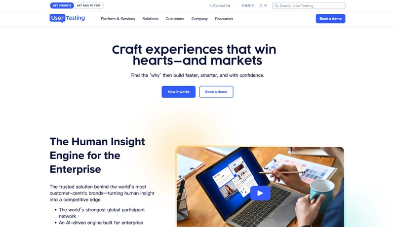 UserTesting Human Insight Platform | Customer Experience Insights