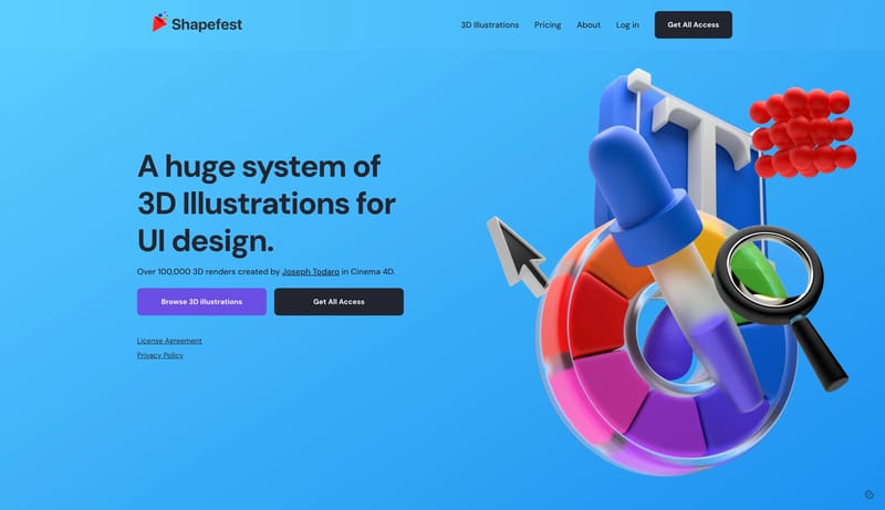 Shapefest™ | A Massive Library of Premium 3D Illustrations