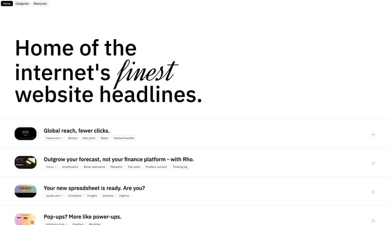 Website Headlines (dotcom)