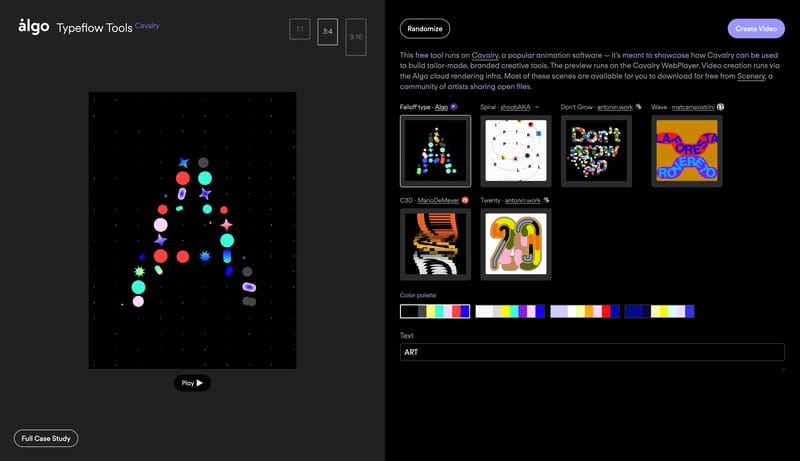 Typeflow.tools — Type Animation Tools in Cavalry