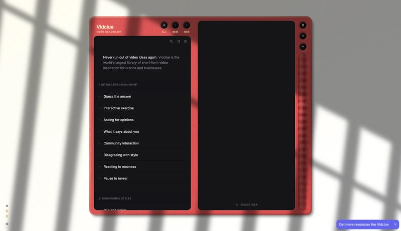 Vidclue - Video ideas for business