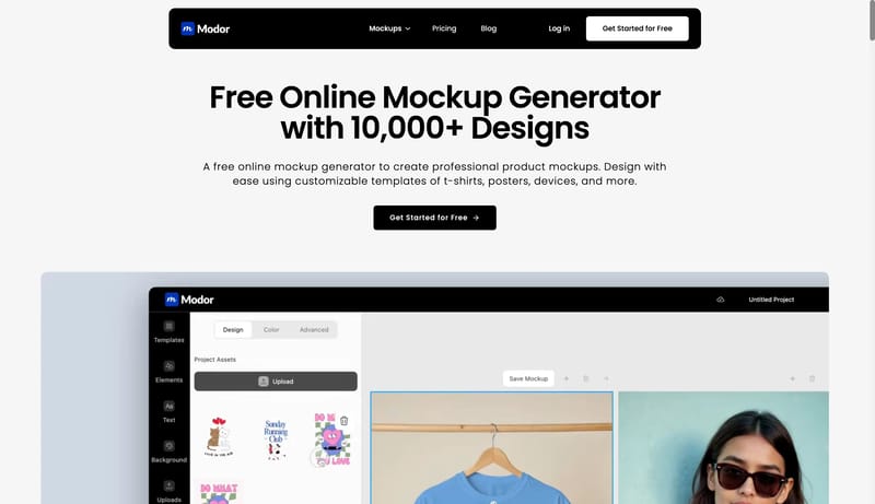 Free Online Mockup Generator - Generate AI Mockups with Modor