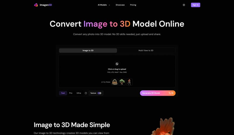 Image to 3D - Create 3D Models Online | Start Free