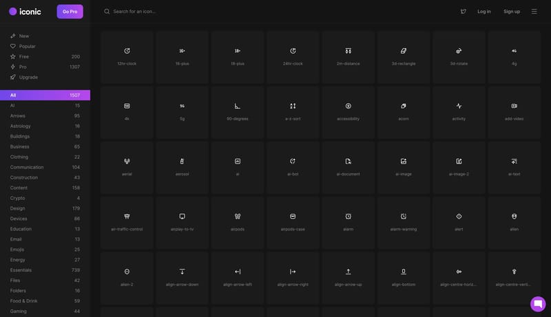 Iconic — Free “do wtf you want with” pixel-perfect icons