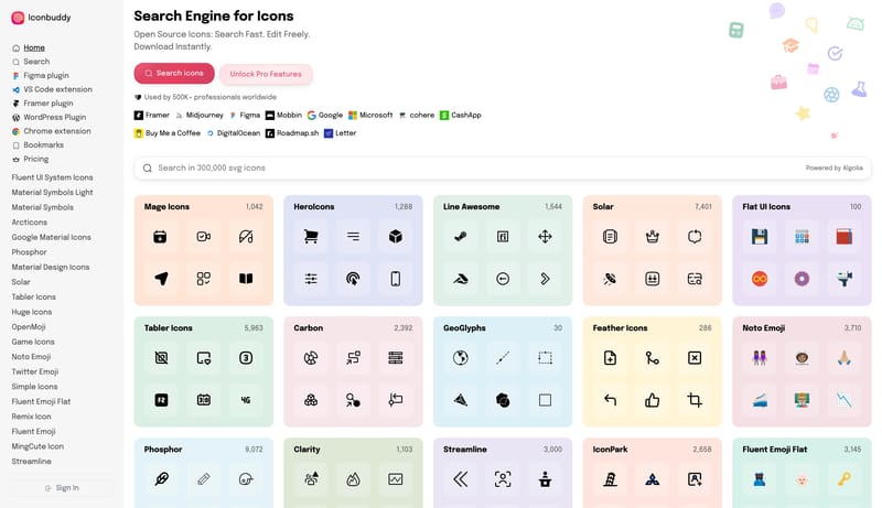 Iconbuddy — Free and Open Source SVG icons