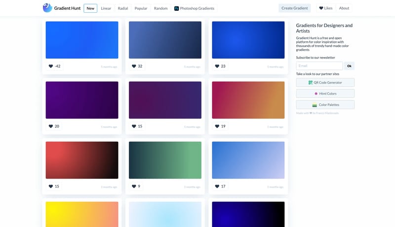Gradient Hunt - Beautiful Color Gradients