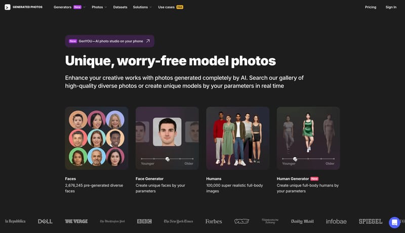 Generated Photos | Unique, worry-free model photos