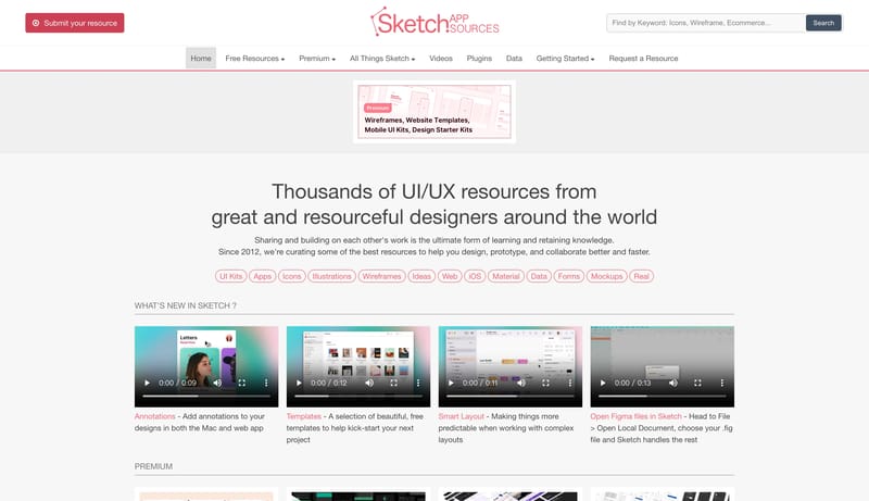 Sketch App Sources - New free design resources - Icons, UI Kits, Wireframes, iOS, Android Templates