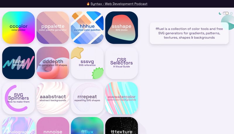 Free SVG generators, color tools & web design tools