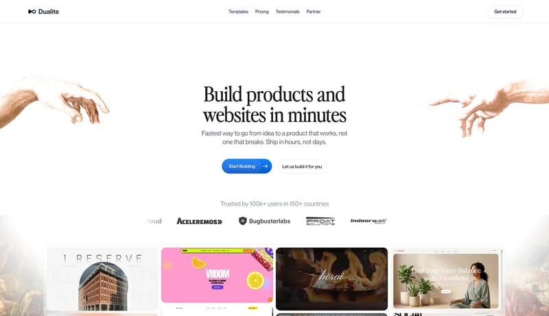 Dualite - Build products and websites in minutes