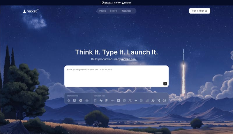 Build Full Apps from Plain Text- No Coding Required. Rocket.new