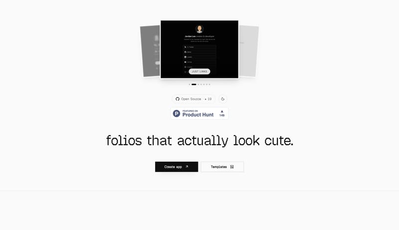 cutefolio | build and host your cute folio.