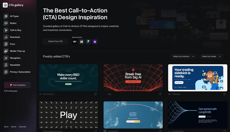 CTA.gallery | The Best Call-to-Action Inspiration for Designers