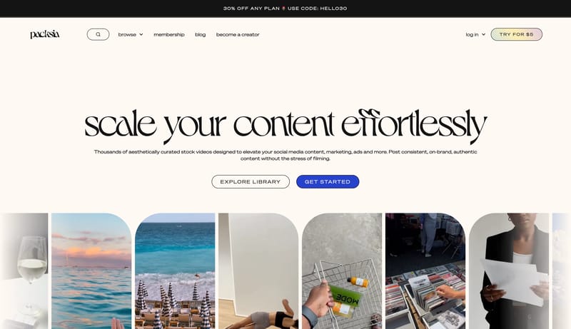 Packsia | Aesthetic Vertical Video Library