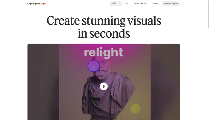 Create stunning visuals in seconds with AI.