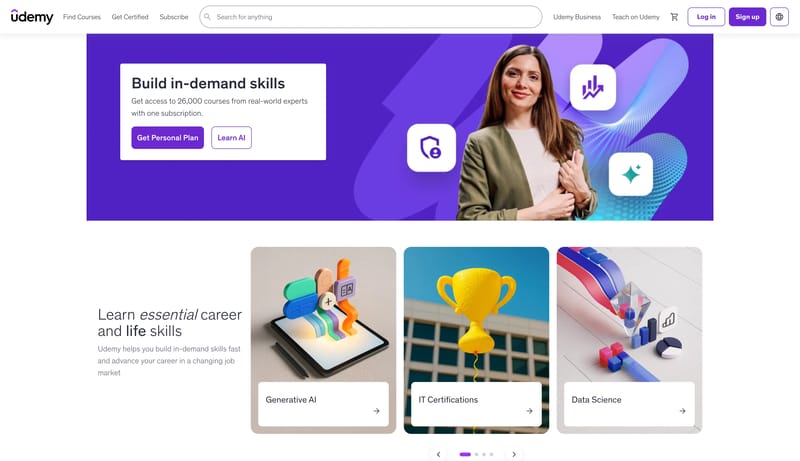 Udemy: Online Courses for Skills, Careers & AI